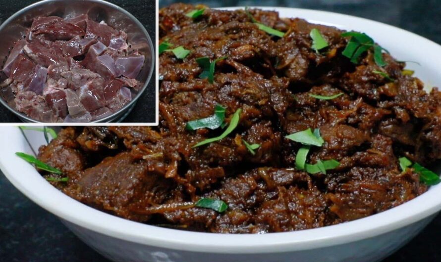 കുരുമുളകും ചെറിയ ഉള്ളിയും ചേർത്ത് വരട്ടിയ കിടിലൻ ലിവർ റോസ്റ്റ്.